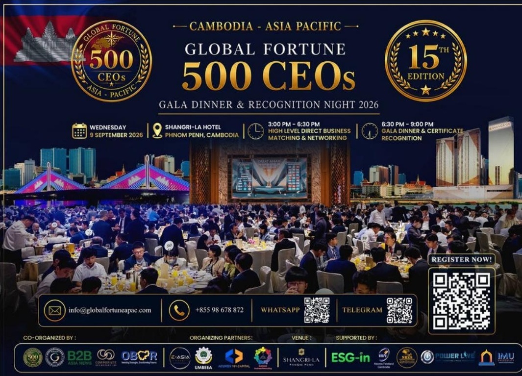 Global Fortune 500 CEOs Gala Dinner & Recognition Night 2026 poster